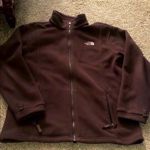 The north face brown fleece girls XL